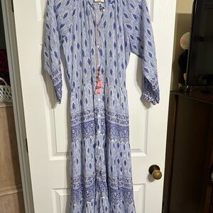 Alicia Bell Blue Patterned Maxi Dress